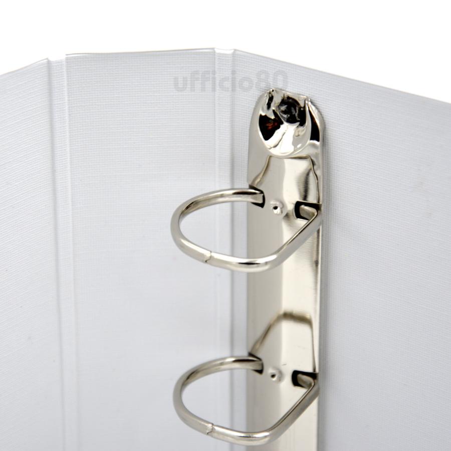 Raccoglitore ad anelli piccolo A5 personalizzabile D25mm dorso 4cm (Bianco)