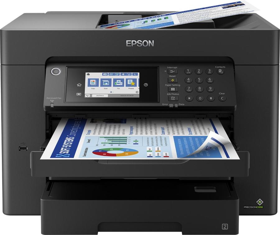 Stampante multifunzione Epson Workforce WF7840DTWF Colore A3 Fax  fronte/retro WiFi 25ppm