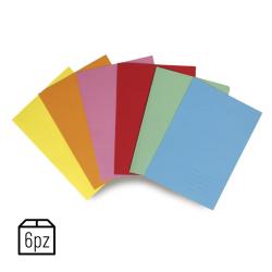 Cartellina SEMPLICE 24,5x34 cartoncino colori brillanti conf.6pz