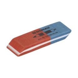 Gomma rosso/blu per matita e inchiostro Donau 57x19x8 mm 