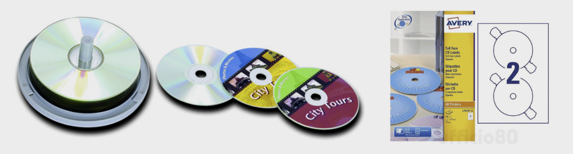 etichette cd, etichette cd stampabili, etichette adesive per cd